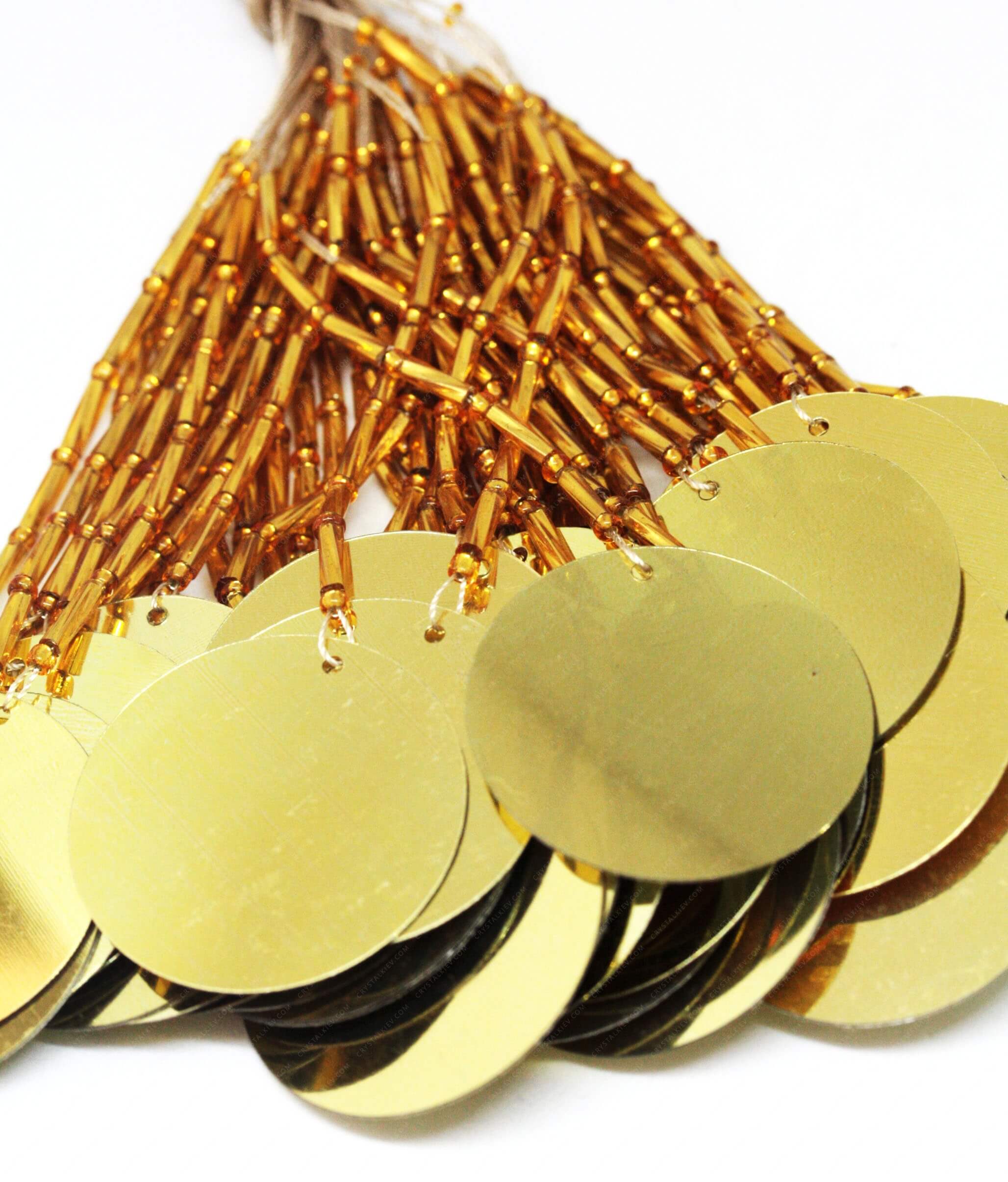 Пучки стекляруса Gold + Gold паєтка 3 см